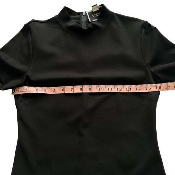 ALEXIS Sz M Women's Black Bissette Short Sleeve Mock Neck Top - Picture 11 of 13